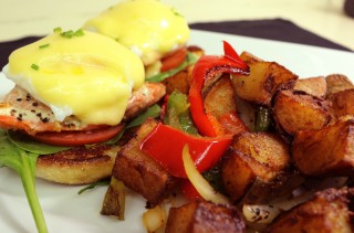 A picture of Taprock Northwest Grill's Sockeye Salmon Benedict